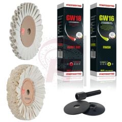 Polishing set "Gloss" Varnishes & Plastics | 5 parts for angle grinder | M14 adapter | 200 mm Varnish & Plastics