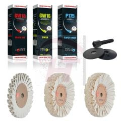 Polishing set "complete" Varnishes & Plastics | 7 parts for angle grinder | M14 adapter | 200 mm Varnish & Plastics