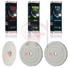 Kit de pulido "Completo" cobre y latón | 6 piezas para amoladora de banco | 300 mm Latón y Cobre