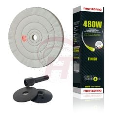 Kit de pulido "Acabado" cobre y latón | 3 piezas para amoladora angular | Adaptador M14 | 200 mm Latón y Cobre