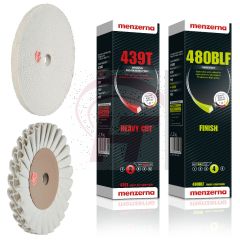 Juego de pulido aluminio "alto brillo" | 4 piezas para amoladora de banco | 180mm Aluminio