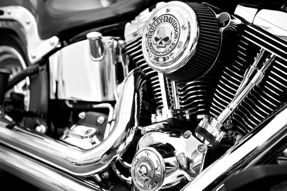 Motorrad Aluminium Spiegelglanz Custom Harley-Davidson